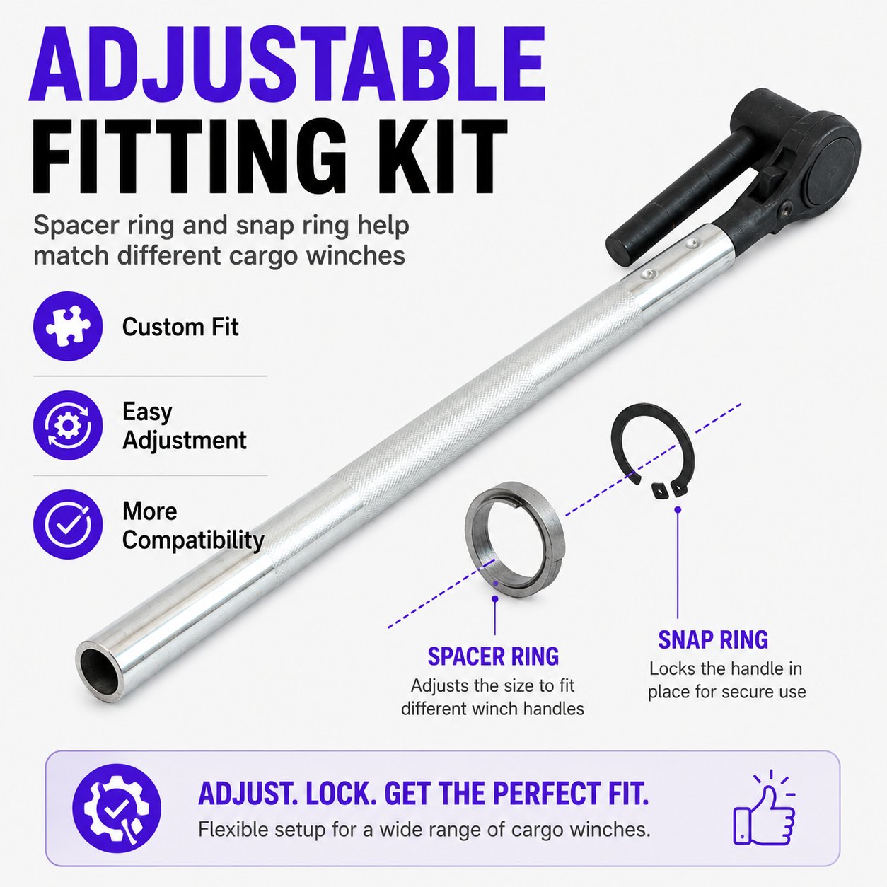 🔧 Ratchet Cargo Winch Tensioner Wrench | Heavy-Duty Truck Strap Tool
