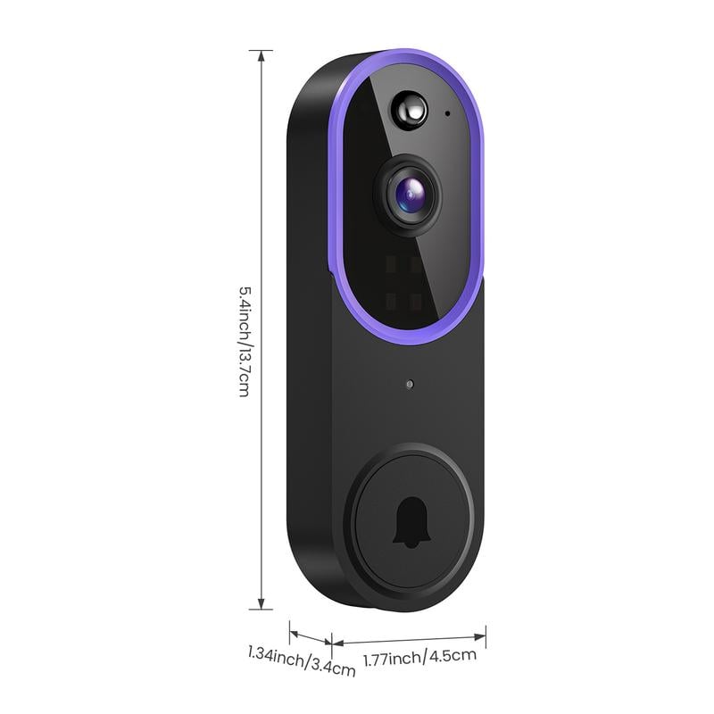 Wireless Video Doorbell Camera, Smart Security Doorbell Camera, 1080P, AI Human Detection
