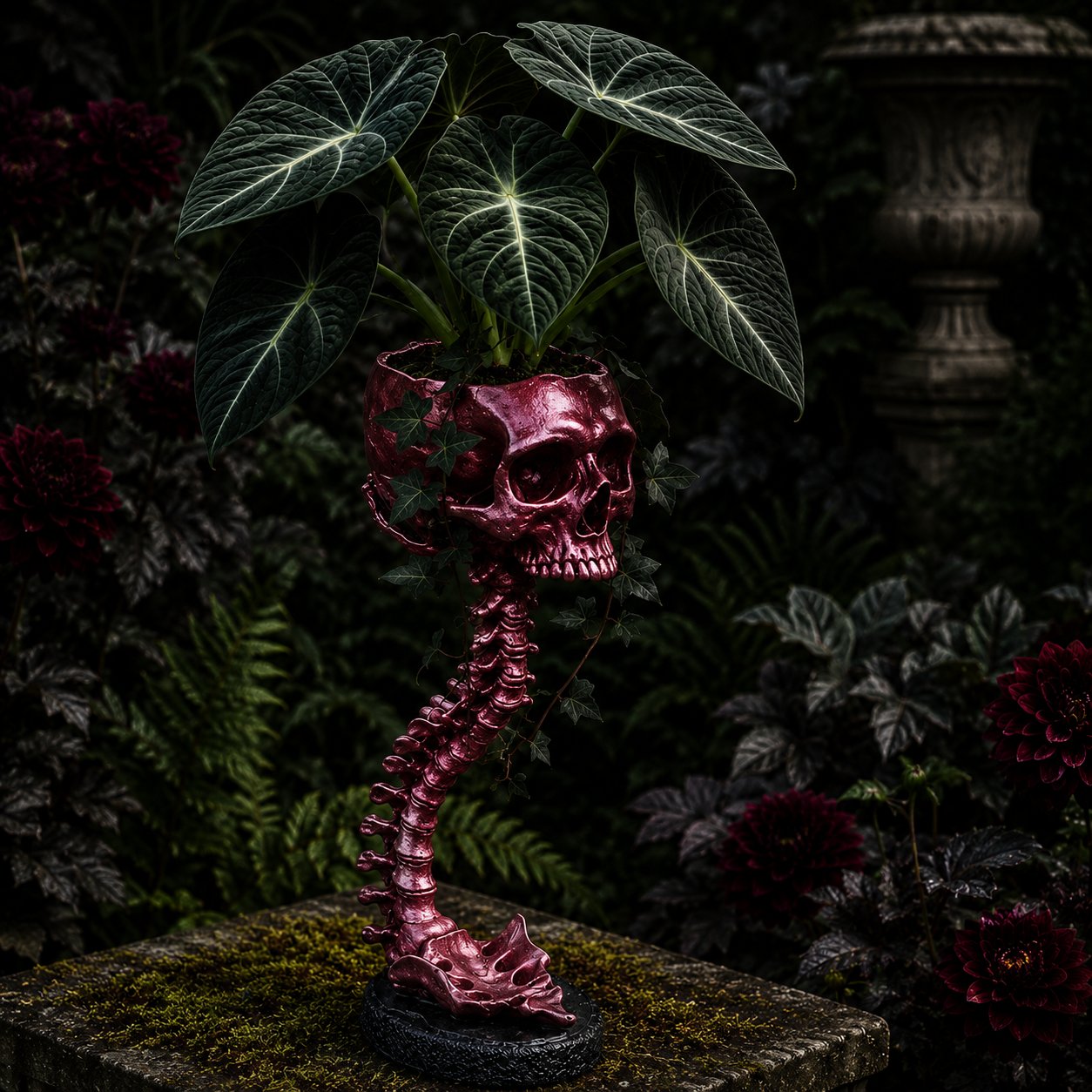 💥 LAST DAY 49% OFF - 💀🌿 Sculptured Skull Flowerpot