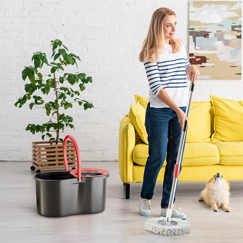 Spin Mop & Bucket System with Detachable Scrub Brush