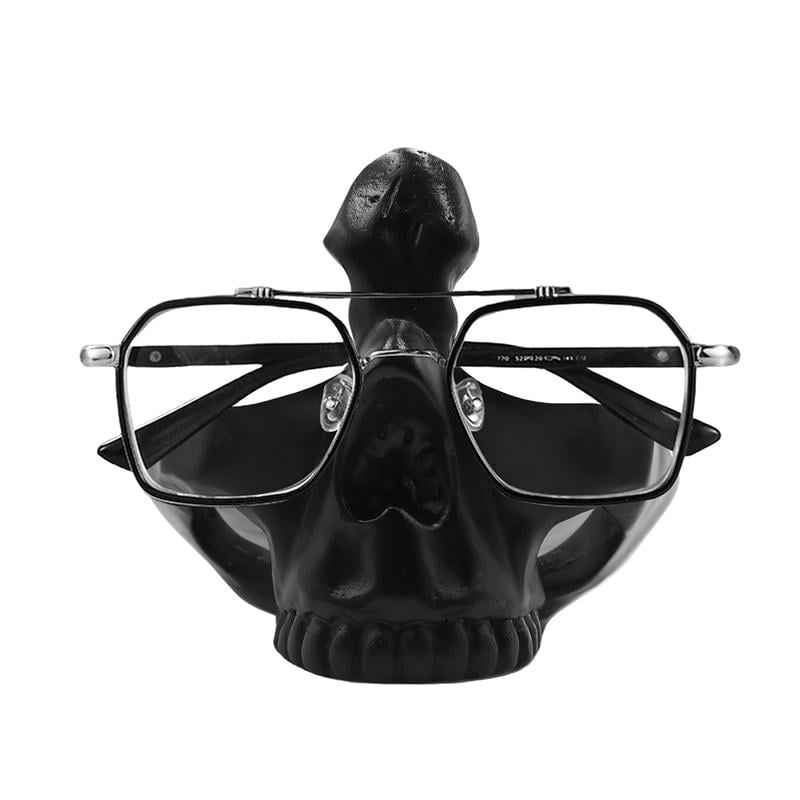 💀🕯️Skull Multi-Function Tray | Gothic Glasses & Key Holder, Desk Organizer with Edge