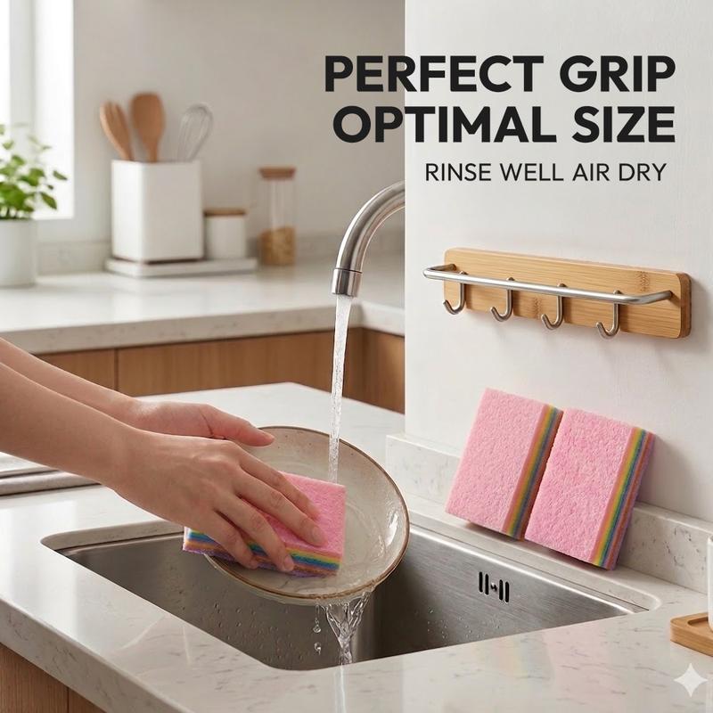 SOPAMI 12-Layer Peelable Rainbow Cleaning Sponge Wipes(3PCS)