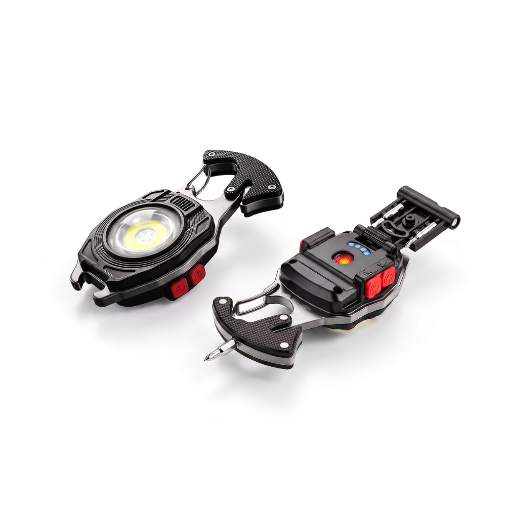 💡 8-in-1 Multifunctional Keychain Flashlight 🔦🌈