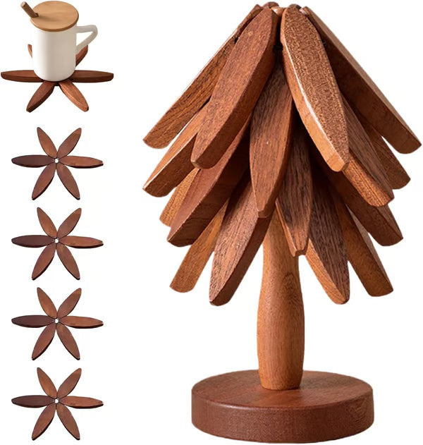 🎄 Christmas Tree Wooden Trivet Set – A Festive Touch for Every Table🎁✨