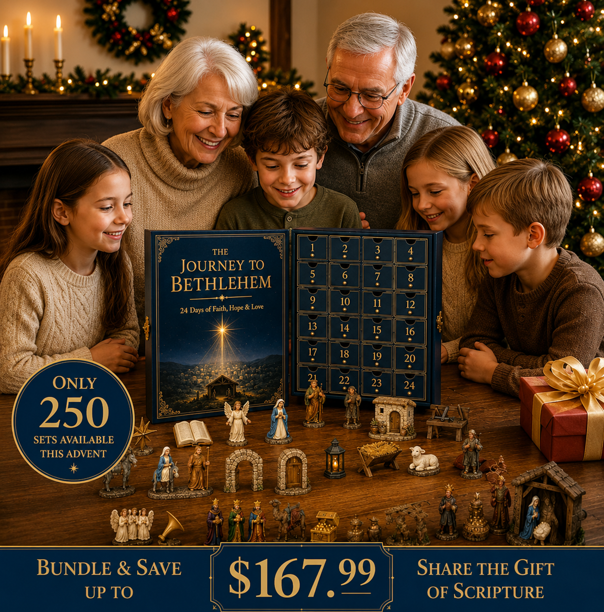 🎉🇺🇸 Limited Edition! 🔥 Only 250 Available! 🌟The Journey to Bethlehem Advent Calendar 2026