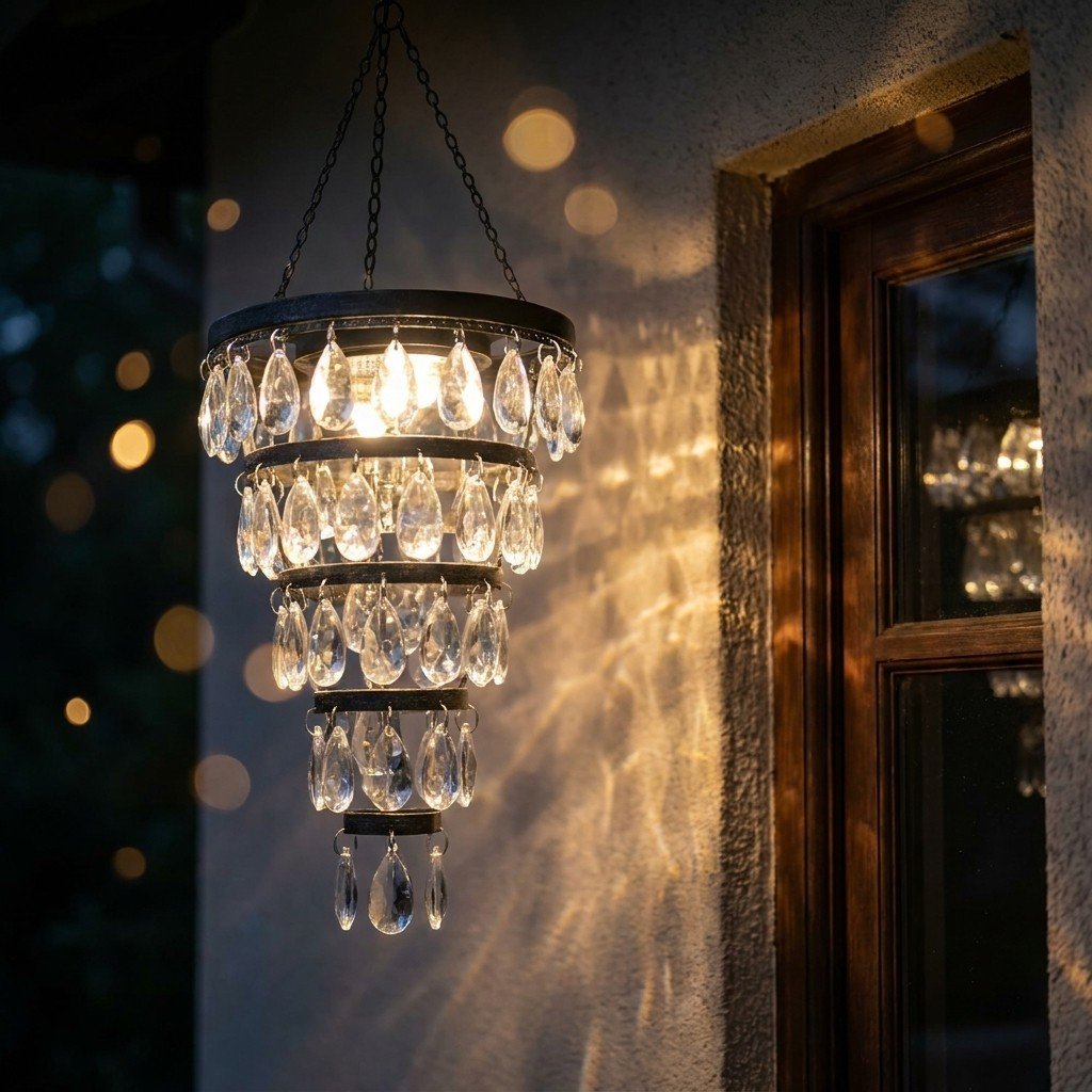 🔥Solar Hanging Crystal Chandelier