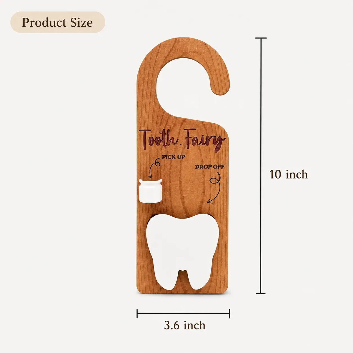 ๐ง Wooden Tooth Fairy Door Hanger for Lost Tooth Traditions