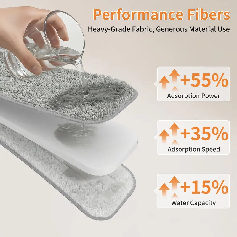 360° Swivel Fine-Mist Spray Mop (Includes 4 Washable Pads)