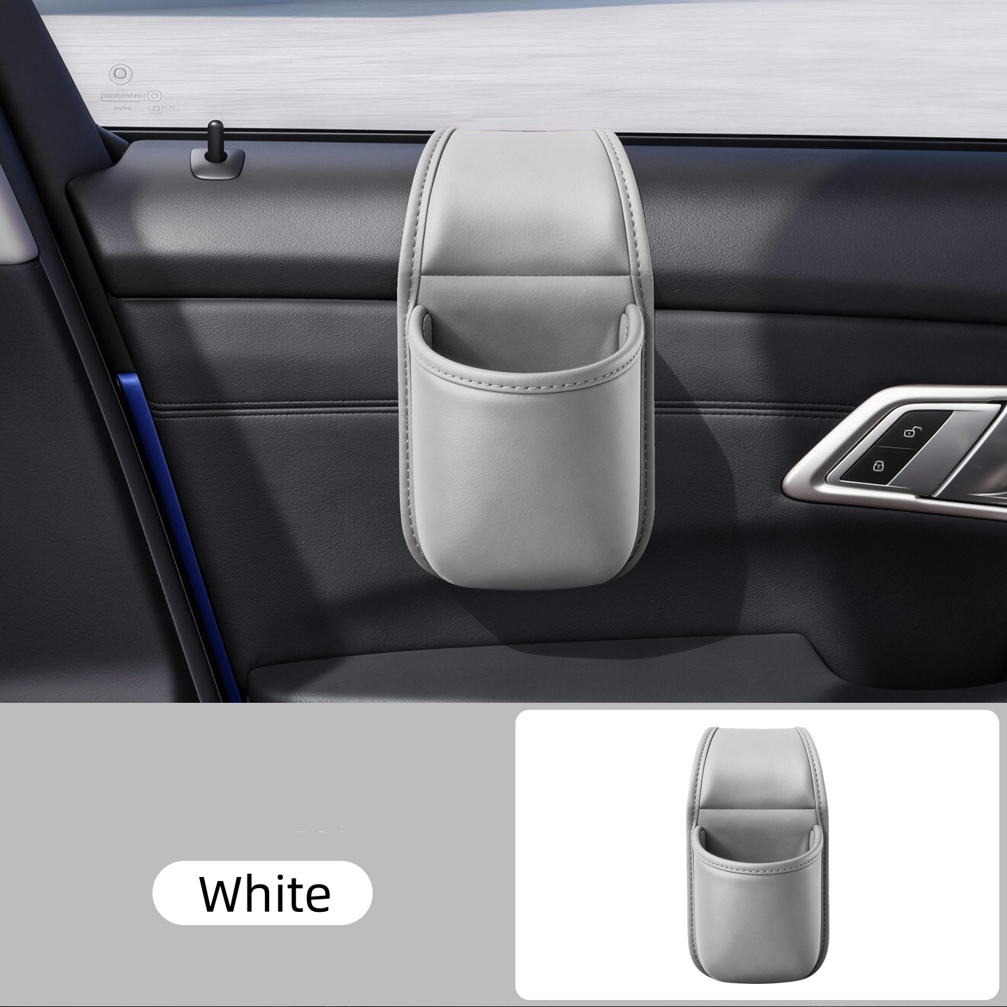 🚗 Multifunctional Car Leather Storage Pocket | Say Goodbye to Clutter! ✨