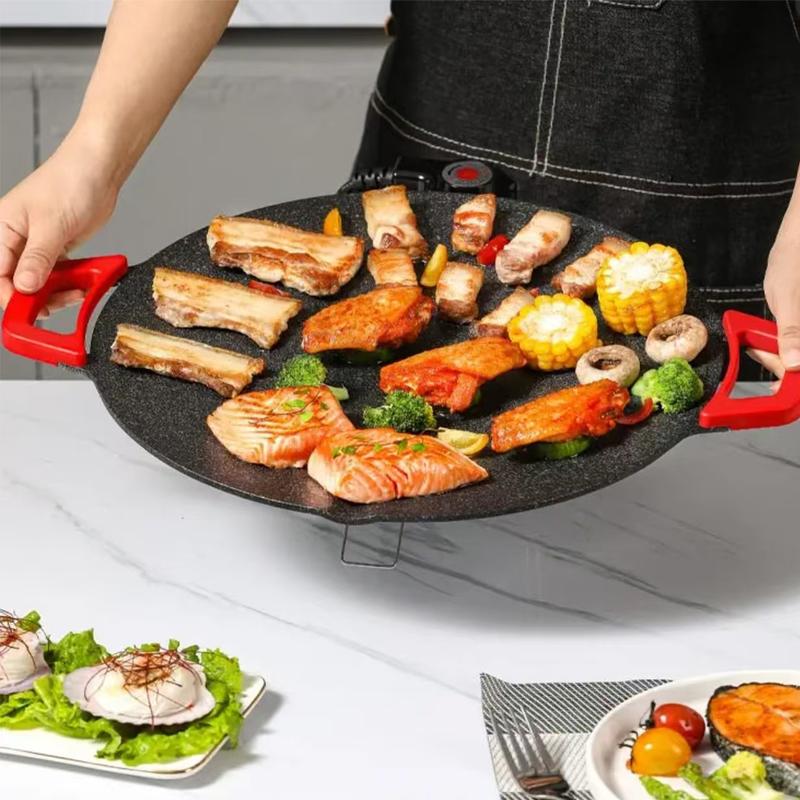 🍳 AORAN Large Round Electric Griddle Pan