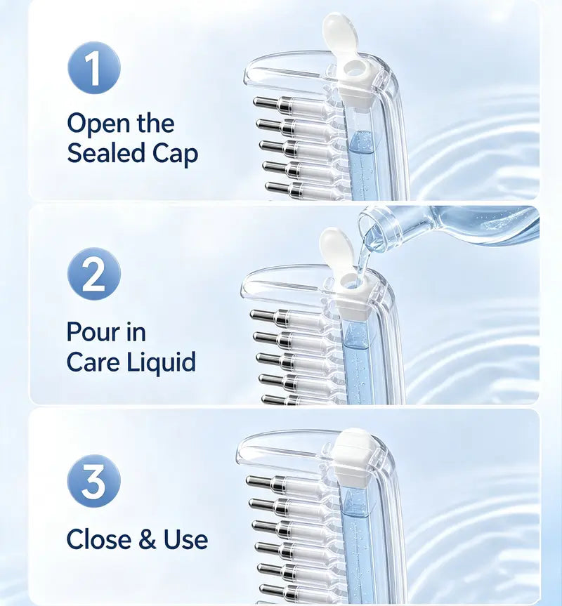 Scalp Liquid Applicator Comb, Refillable Hair Root Oil Massage Comb for Hair Care Treatment