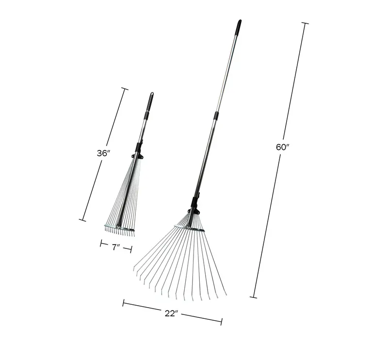 Adjustable Metal Rake with Expandable Handle