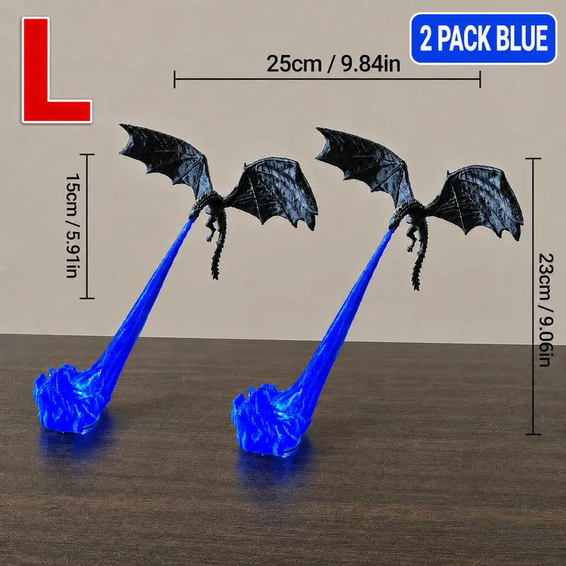 🐉 Fire-Breathing Dragon Figurine Lamp | Gothic Dark Fantasy Desk Decor 🔥