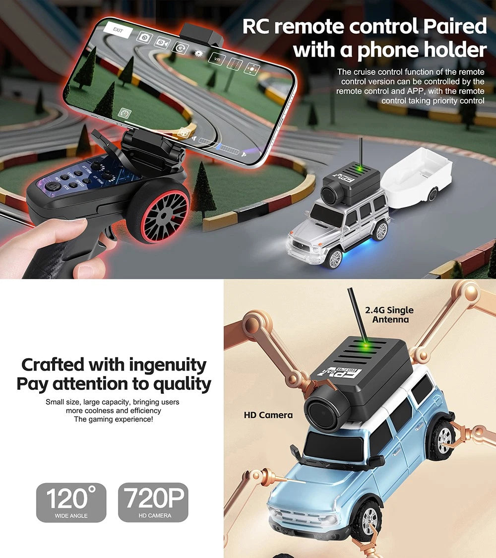 🚗 WLtoys 6406 1/64 Mini FPV Camera RC Off-Road Car