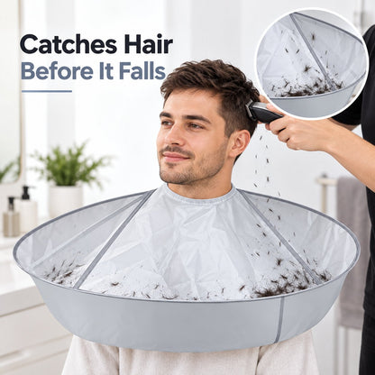 🔥Last Day 50% OFF - 💈Portable Hair Cutting Cape – 23.62' Wide Hair Catcher, Waterproof & Easy-Clean Design for Mess-Free Home Haircuts