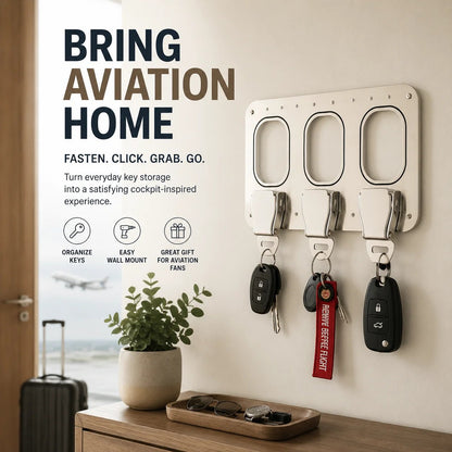 💯✈️ Aviation Style Key Holder – Buckle-Inspired Wall Mounted Key Organizer for Entryway & Home