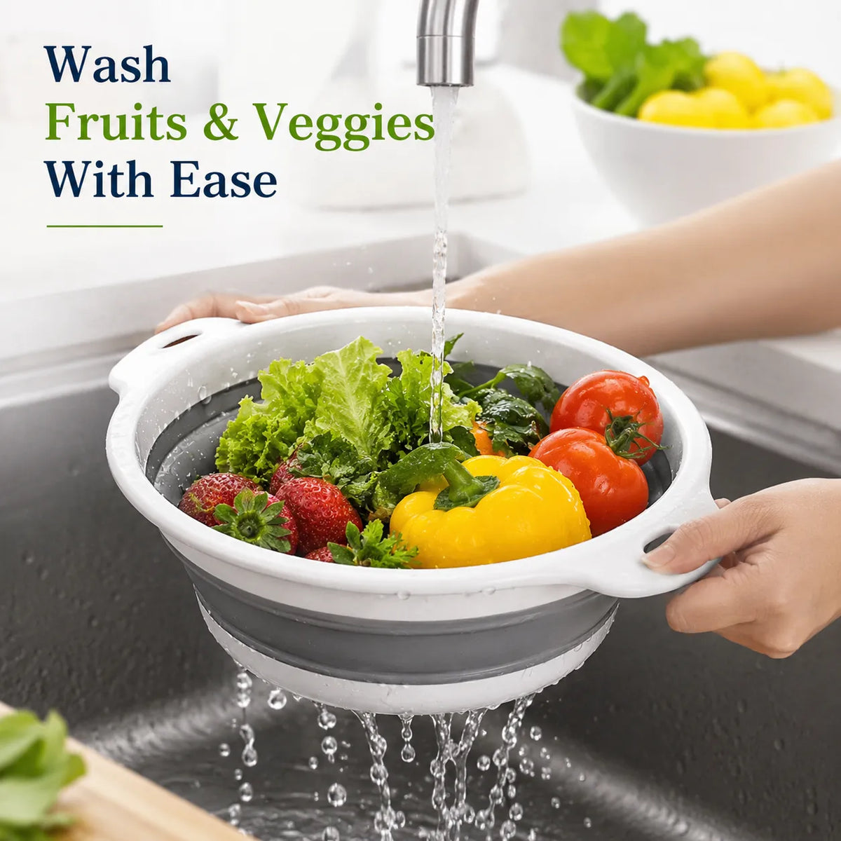 🧺3-Pack Collapsible Colander Set