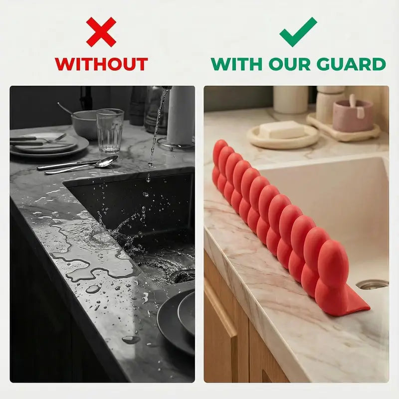 🚰✨ Silicone Sink Splash Guard – Keep Countertops Dry & Mess-Free with This Faucet Water Catcher! 💦