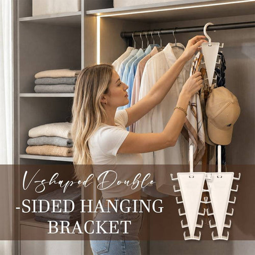 ✨ 12-Hook V-Shaped Closet Organizer – Save Space & Keep Accessories Tidy