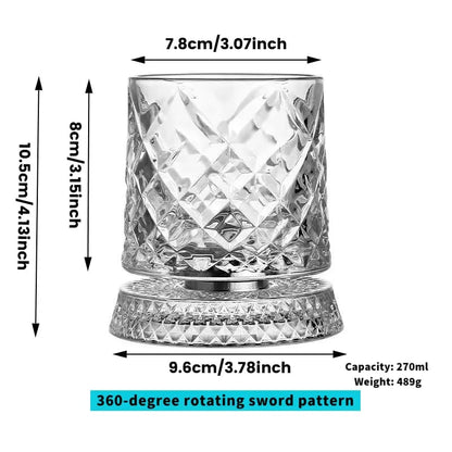🔥LAST DAY 49% OFF - 🍺Luxury 360° Spinning Crystal Glass✨