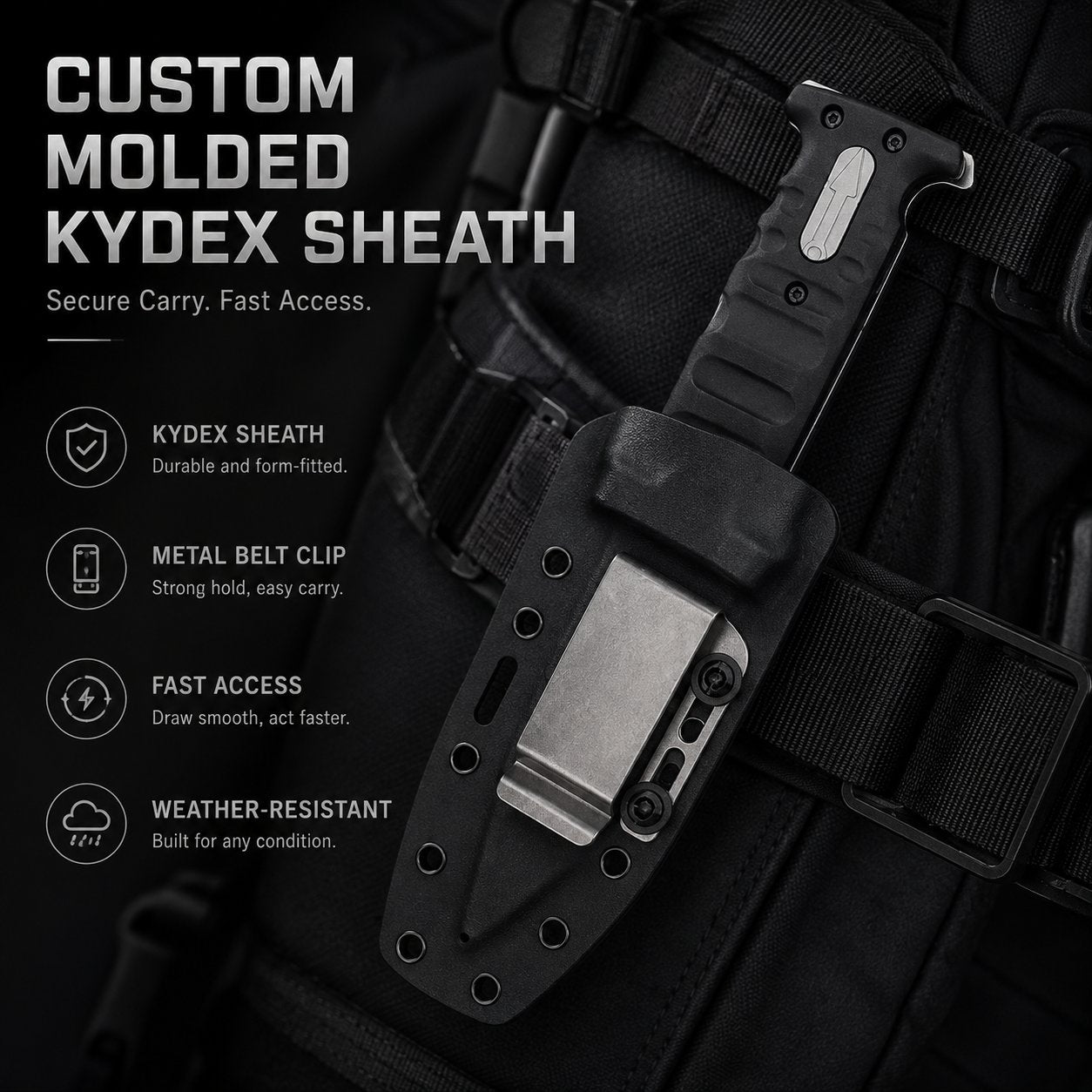 D2 Button Lock Folding Knife