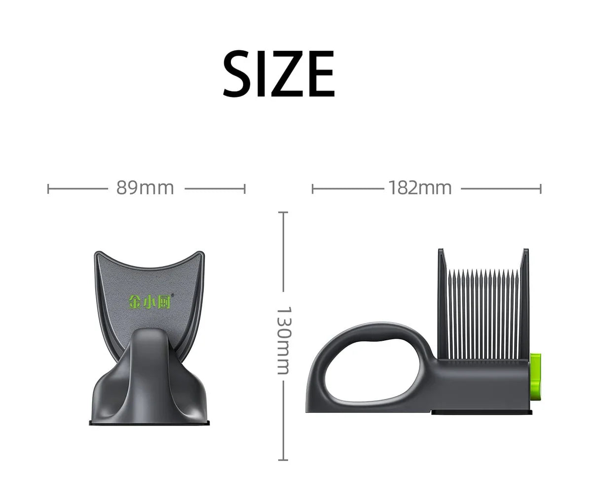 Manual Meat Slicer and Knife Sharpener Set for Home Cooking and BBQ