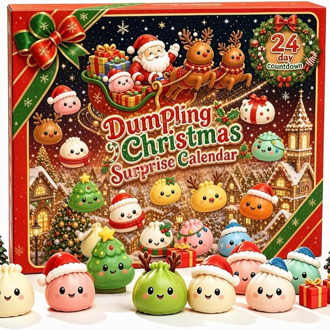 🎄 Christmas Dumpling Squishy Advent Calendar 🎅🎁