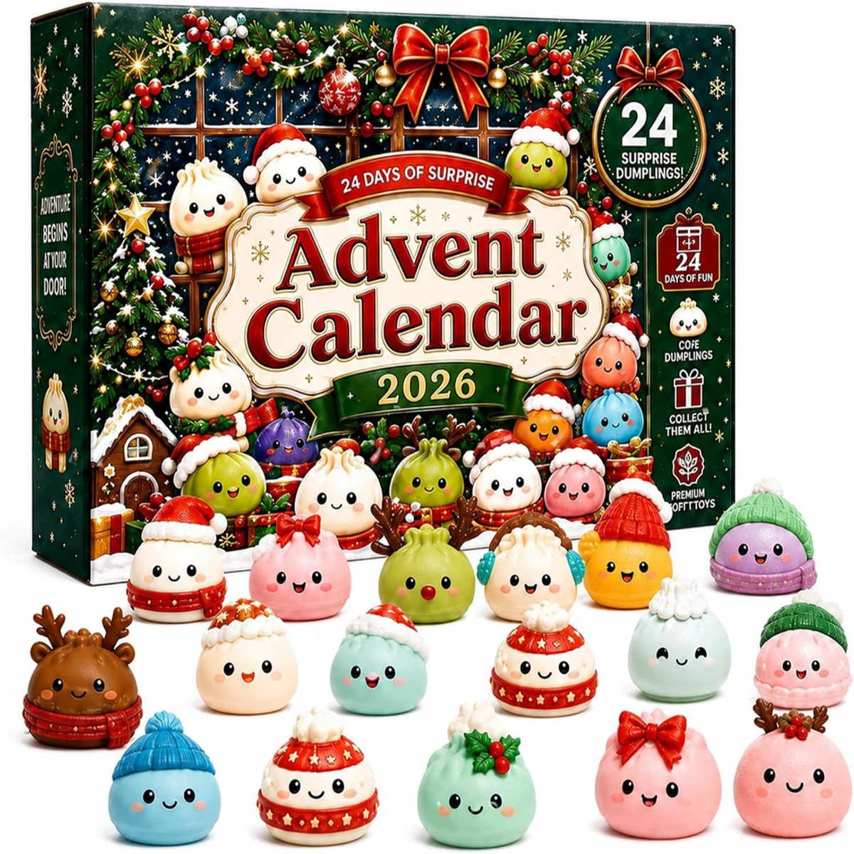 🎄 Christmas Dumpling Squishy Advent Calendar 🎅🎁