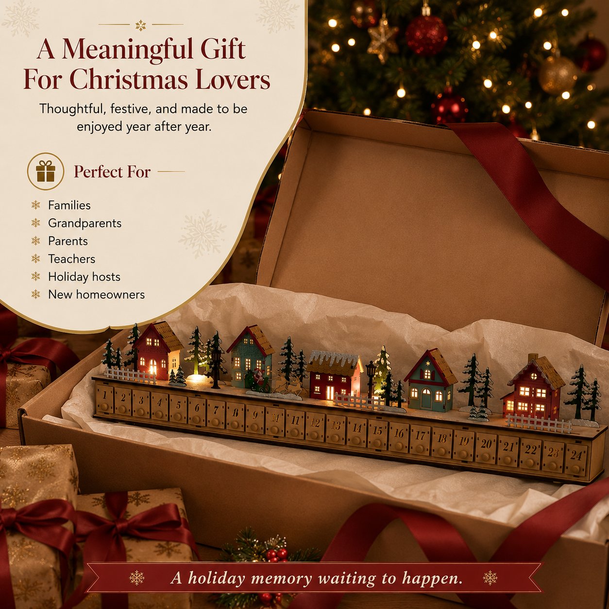 🎄 Light-Up Christmas Village Advent Calendar