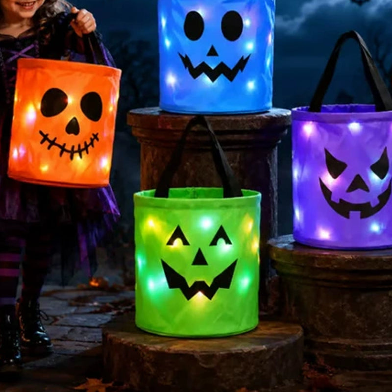 LED Light Up Halloween Candy Bucket