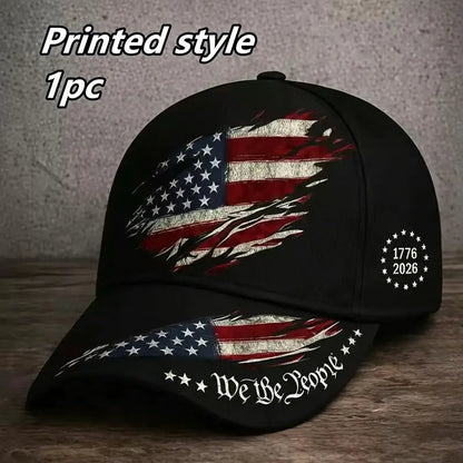 2pcs 250th Anniversary Print Baseball Cap