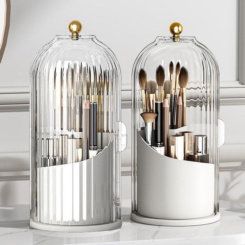 ✨360° Rotating Toothbrush Holder with Cover – Compact Bathroom Organizer