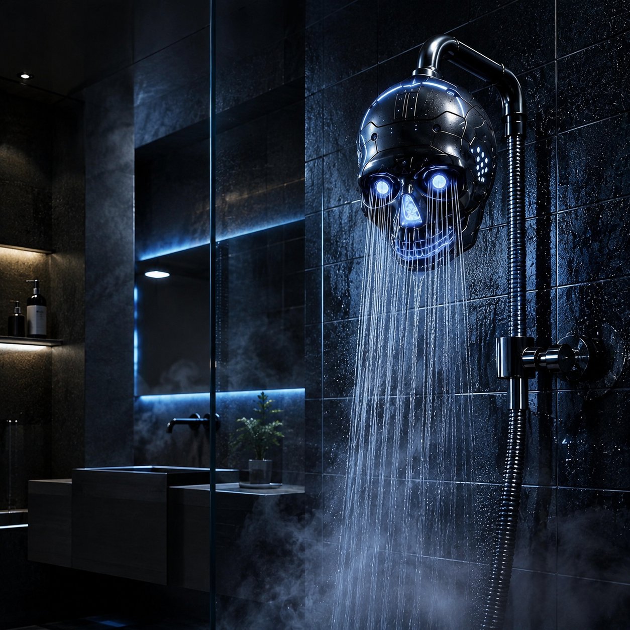 💀✨ Cyberpunk Skull Shower Head — Transform Your Daily Shower Into A Futuristic Light Experience