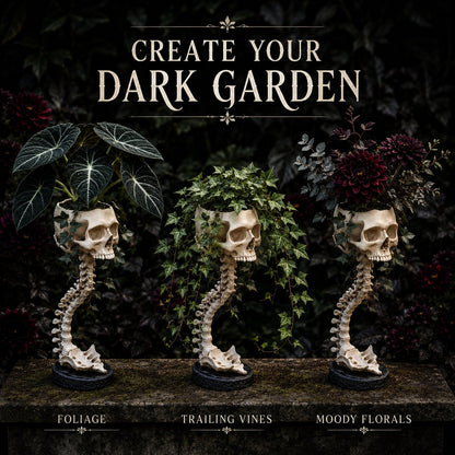 💥 LAST DAY 49% OFF - 💀🌿 Sculptured Skull Flowerpot