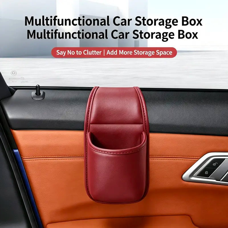🚗 Multifunctional Car Leather Storage Pocket | Say Goodbye to Clutter! ✨