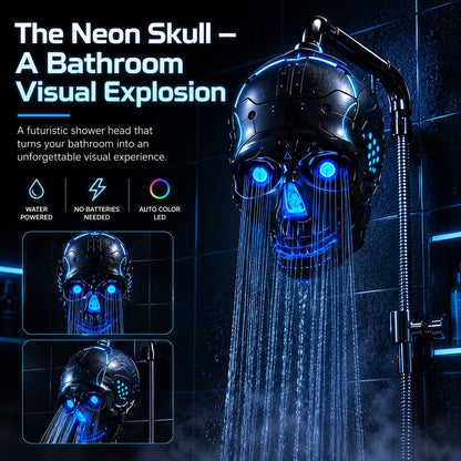 💀✨ Cyberpunk Skull Shower Head — Transform Your Daily Shower Into A Futuristic Light Experience