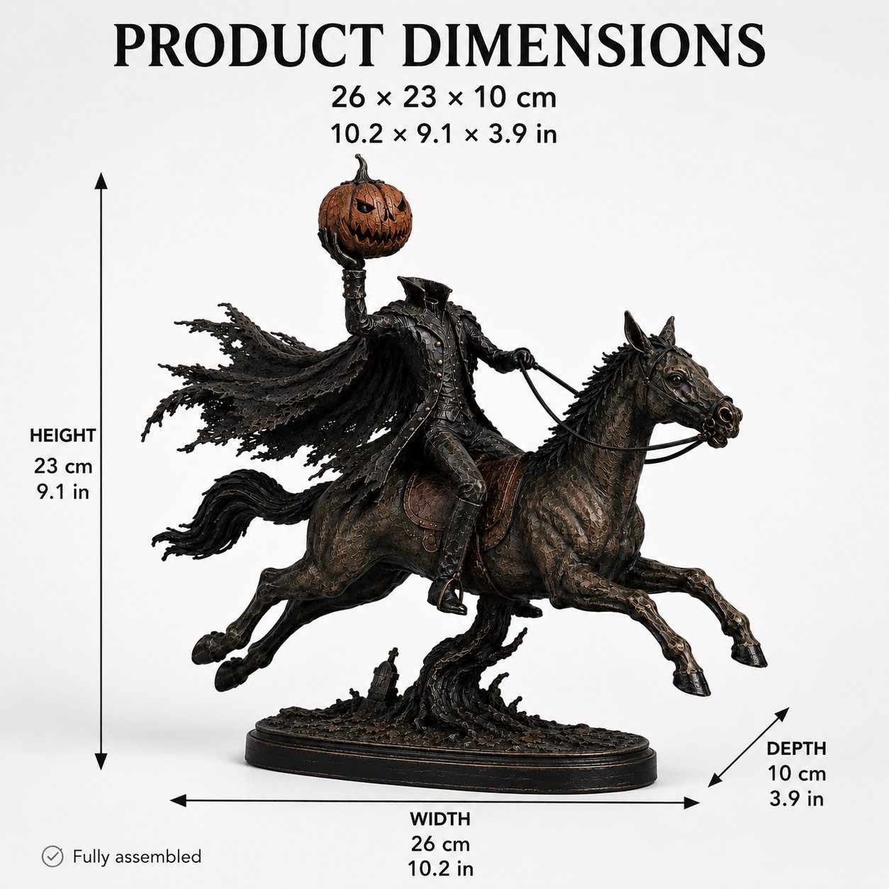 ⏰Limited Stock 49% OFF - 🎃🏇Midnight Chase Headless Horseman Statue | Awaken the Legend of the Hollow(✨Same as the video)