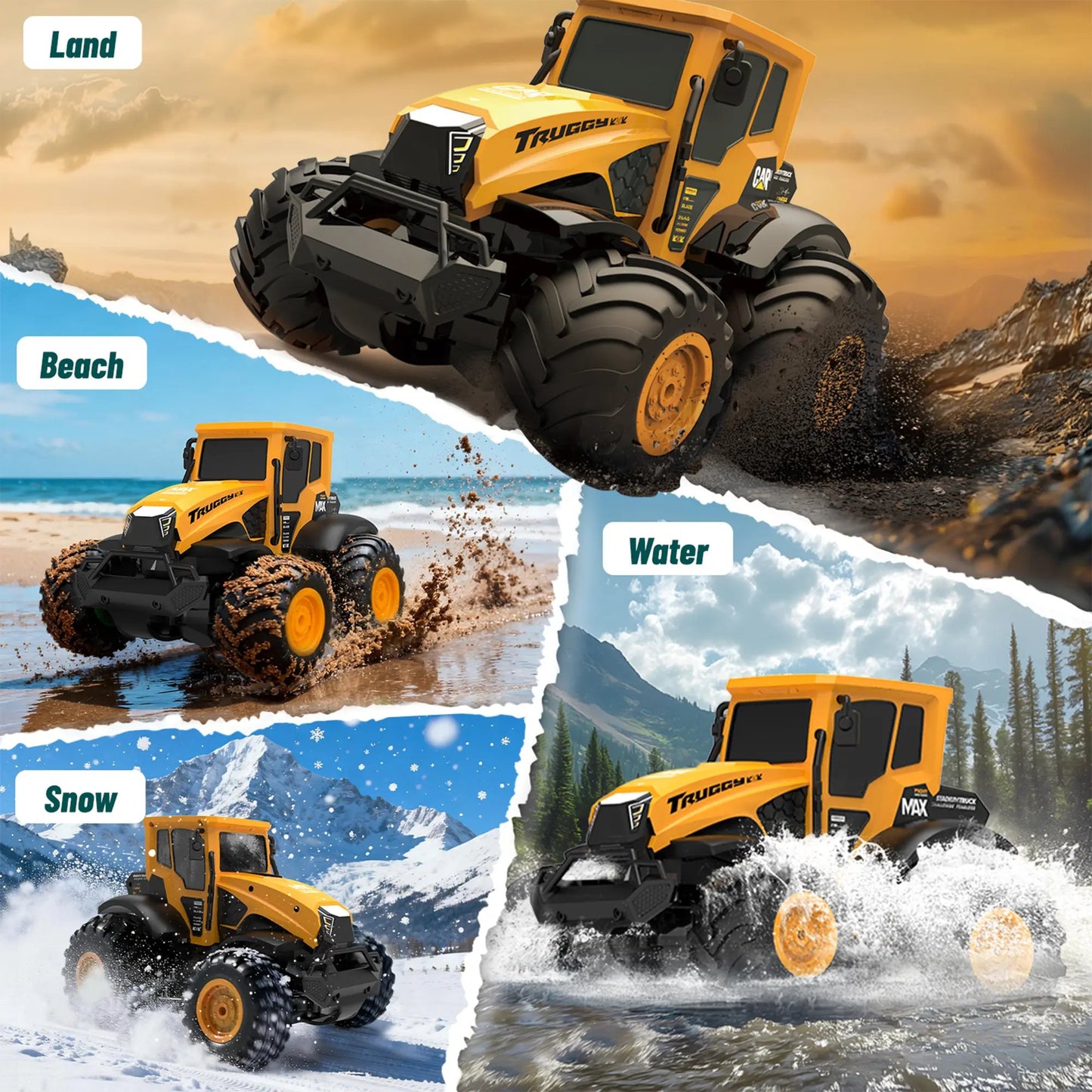 Waterproof 1:14 Amphibious RC Monster Truck - RC Model Car