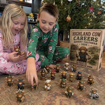 🐮 LAST DAY 49% OFF – 24 Days of Highland Cow Careers Advent Calendar | 24 Unique Collectible Highland Cows with Adorable Jobs, Tiny Accessories & Daily Christmas Surprises 🎄✨