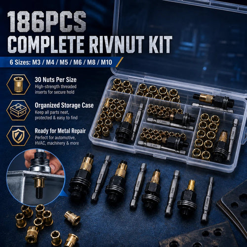 🔥 Best Seller | Carbon steel rivet nut set (including M3–M8 sizes)