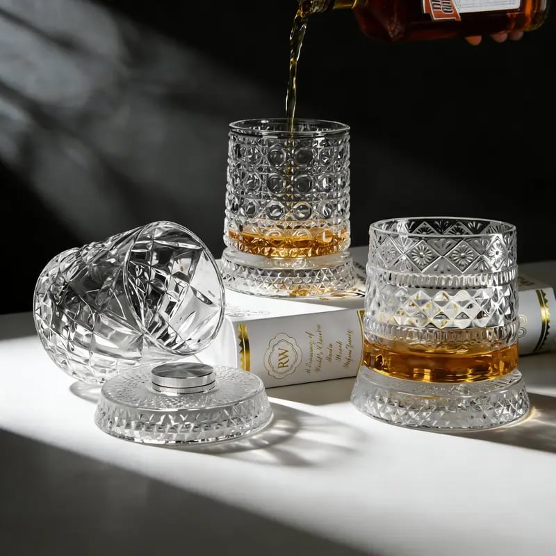 🔥LAST DAY 49% OFF - 🍺Luxury 360° Spinning Crystal Glass✨