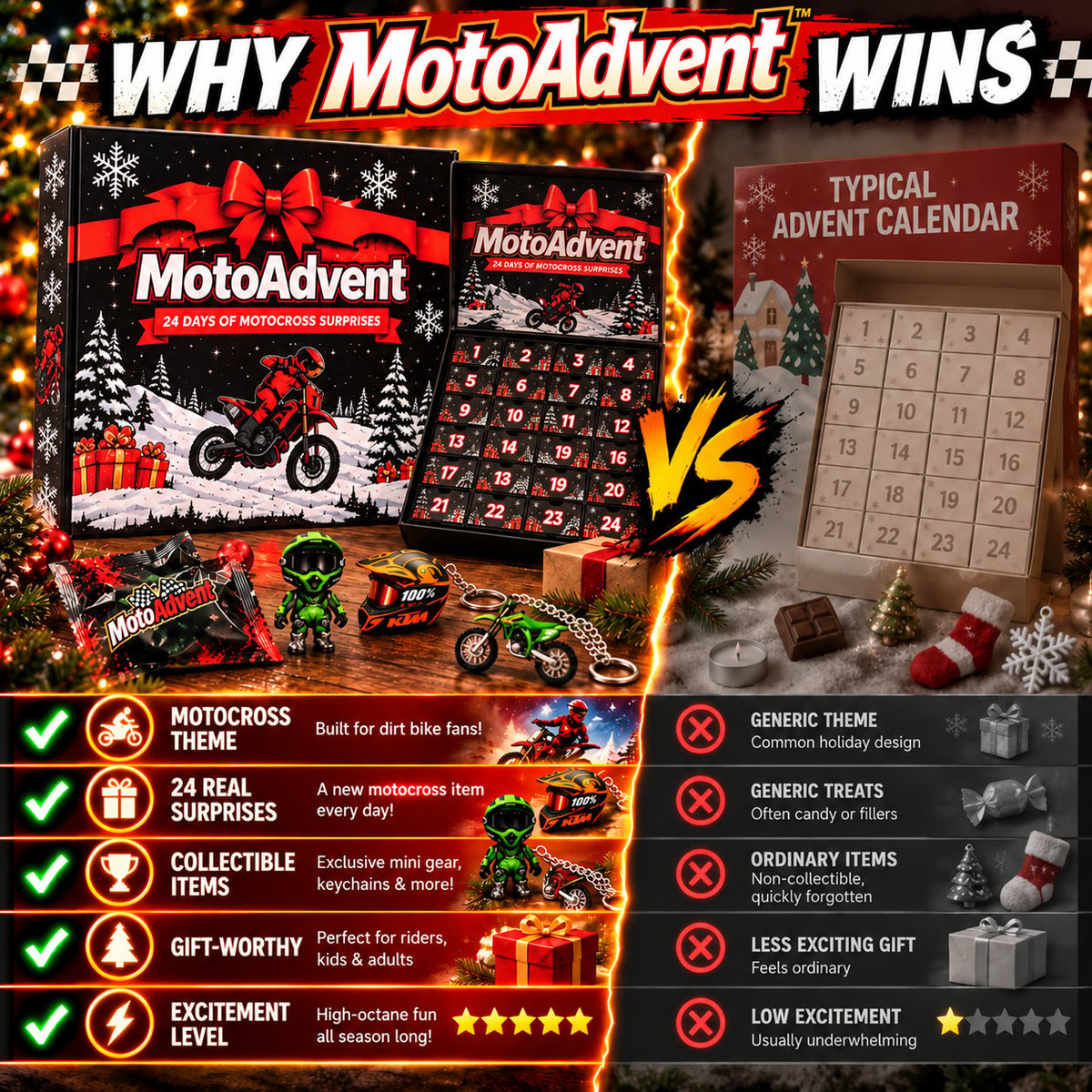 (🎁Last Day 49% OFF)🏍️Motocross Advent Calendar | 24 Days of Rider Themed Gifts