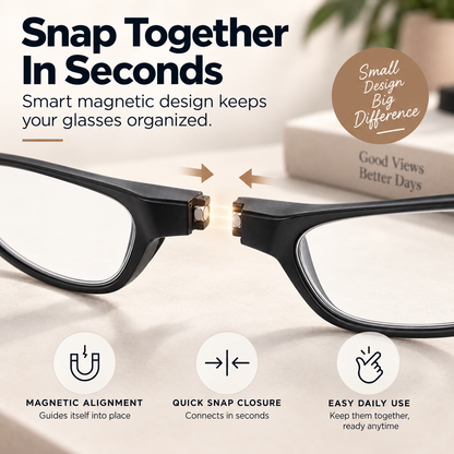 👓 Magnetic Folding Reading Glasses – Lightweight Pocket-Size Readers That Are Always Ready