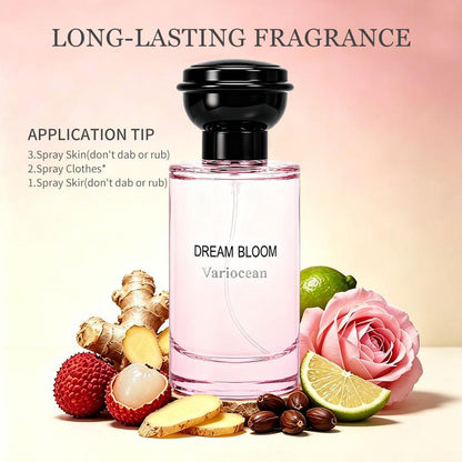 🌸 Dream Bloom Eau de Parfum – Fresh Lychee, Rose & Peony Unisex Fragrance