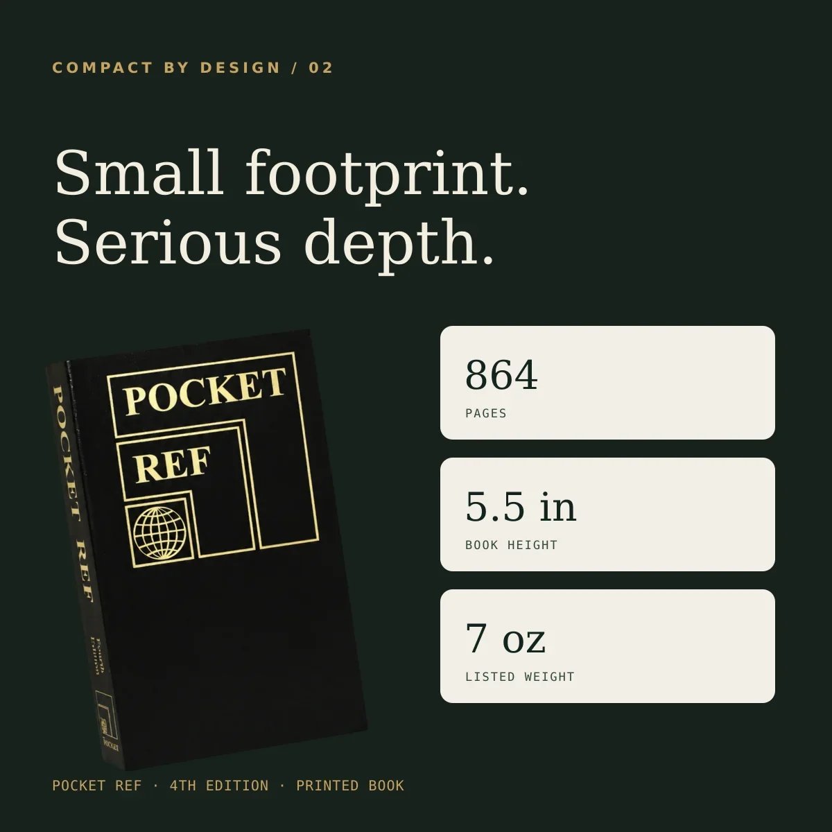 Pocket Ref 4th Edition | 864-Page Portable Reference Book