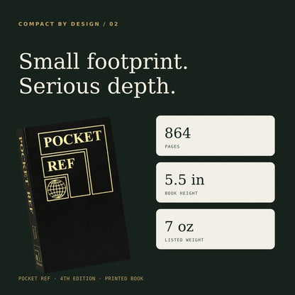 Pocket Ref 4th Edition | 864-Page Portable Reference Book