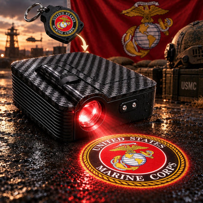 🔥LAUNCH SALE — 49% OFF⏰🎖️Custom Military Door Projector | HD Ground Logo Light ✨