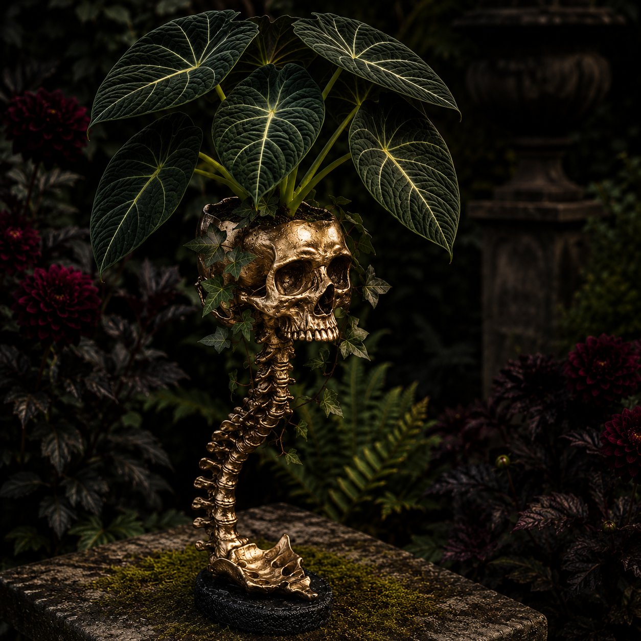 💥 LAST DAY 49% OFF - 💀🌿 Sculptured Skull Flowerpot