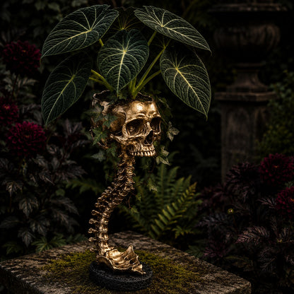 💥 LAST DAY 49% OFF - 💀🌿 Sculptured Skull Flowerpot
