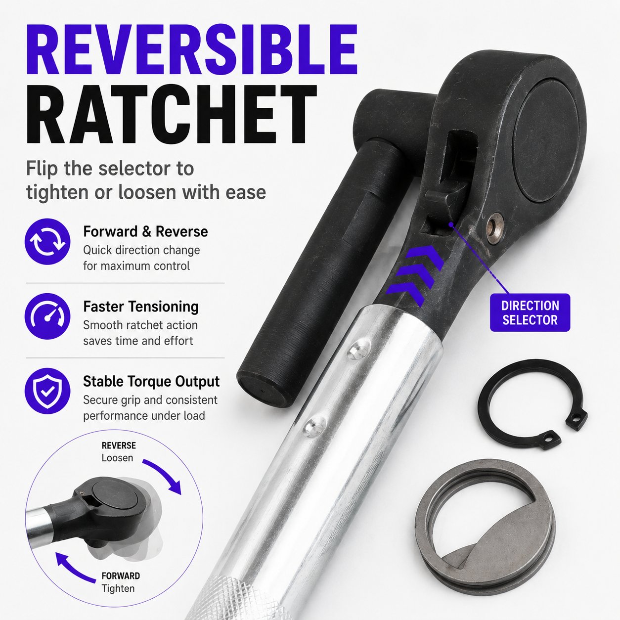 🔧 Ratchet Cargo Winch Tensioner Wrench | Heavy-Duty Truck Strap Tool